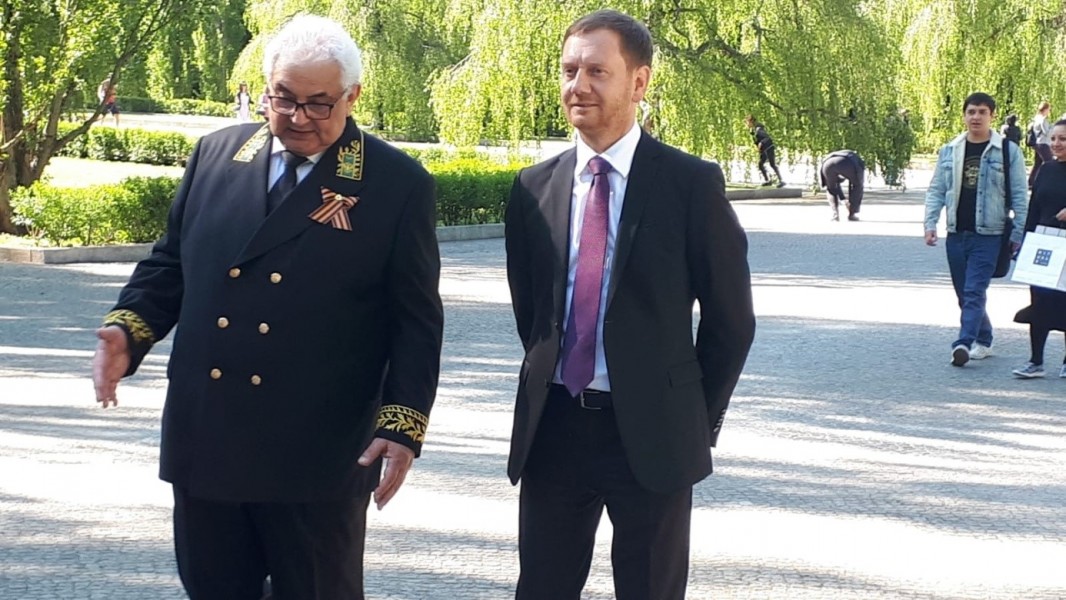 Der Botschafter der Russischen Förderation mit Sachsens Ministerpräsidenten Kretschmer